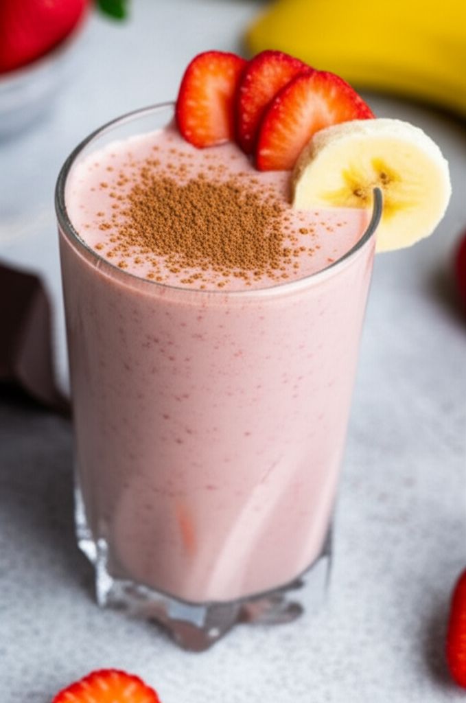 Chocolate Strawberry Banana Milkshake