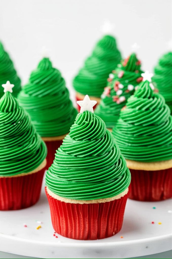 Christmas Tree Cupcakes