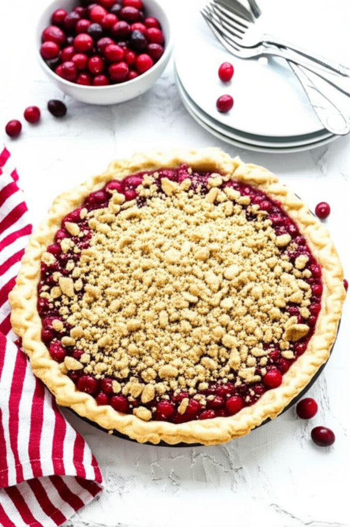 Cranberry Streusel Pie