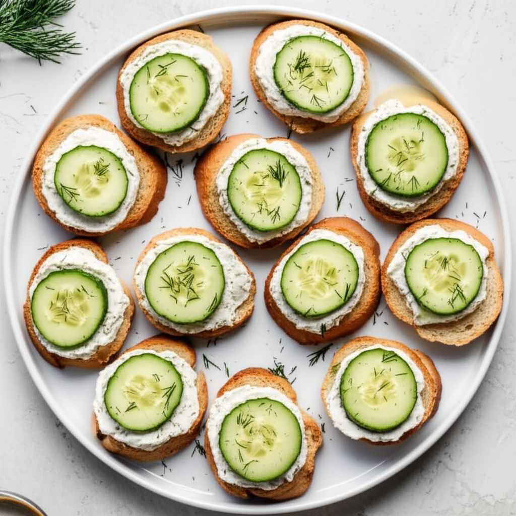Creamy Dill Cucumber Toasties