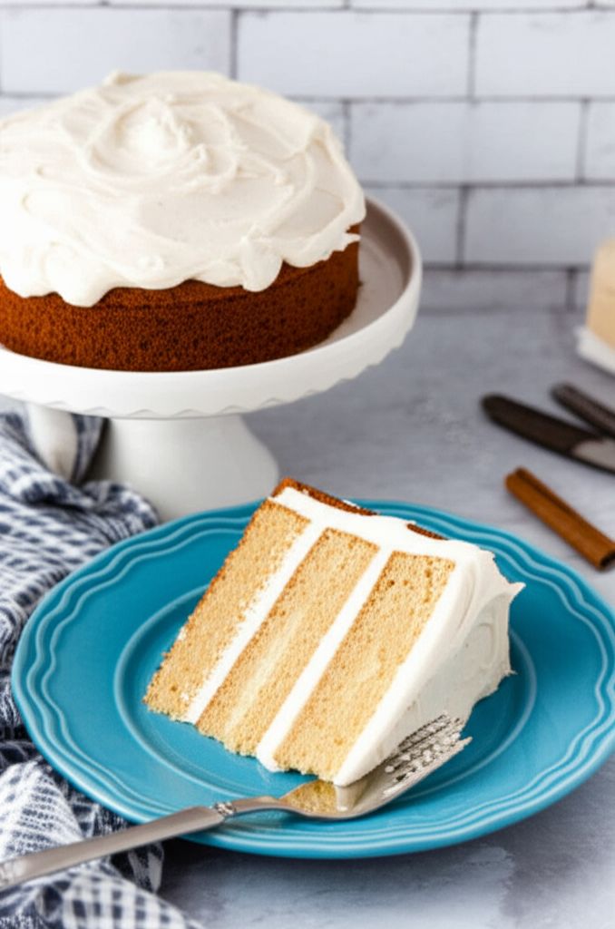 Pear Cake with Cinnamon Buttercream Frosting