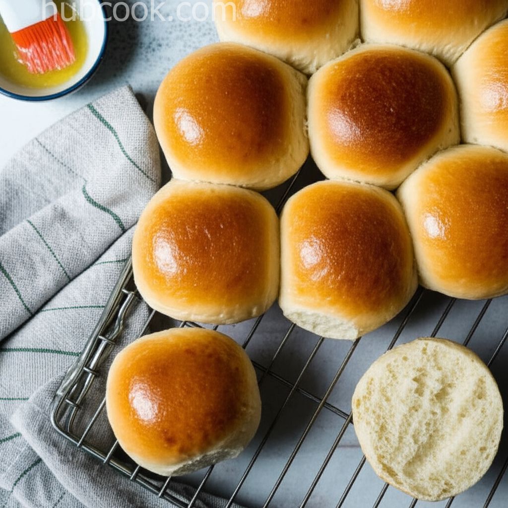 Soft Sandwich Buns (Dough Hook Mixer Version)
