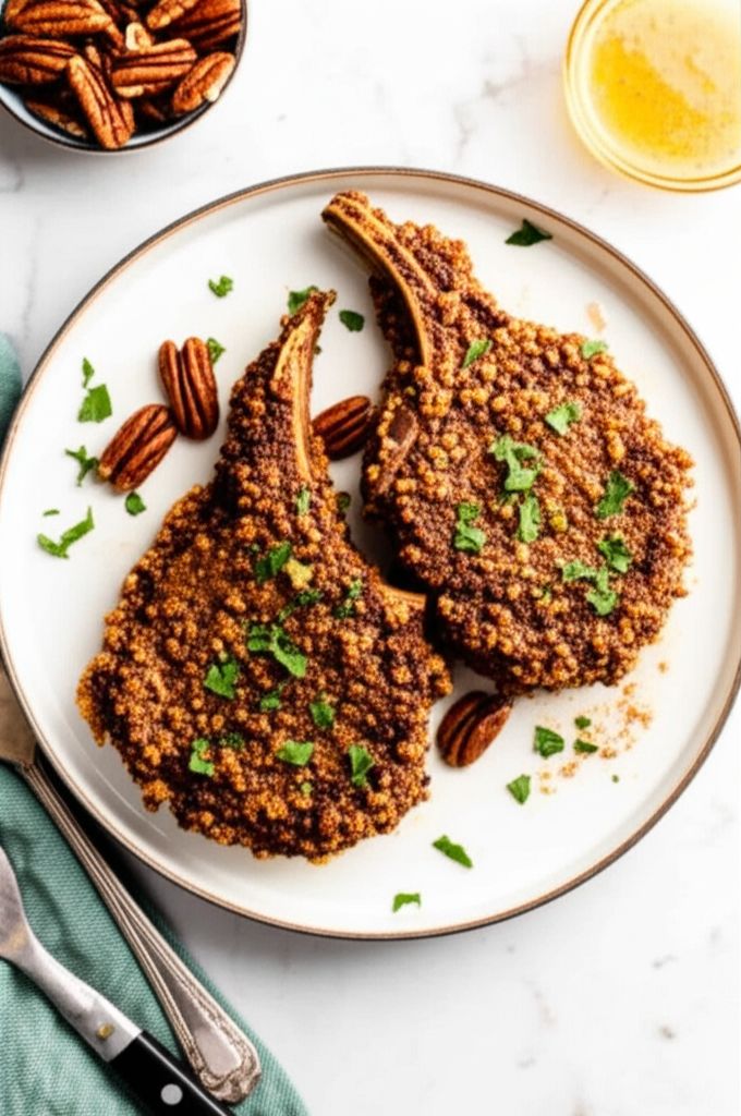 Steakhouse Pecan Pork Chops