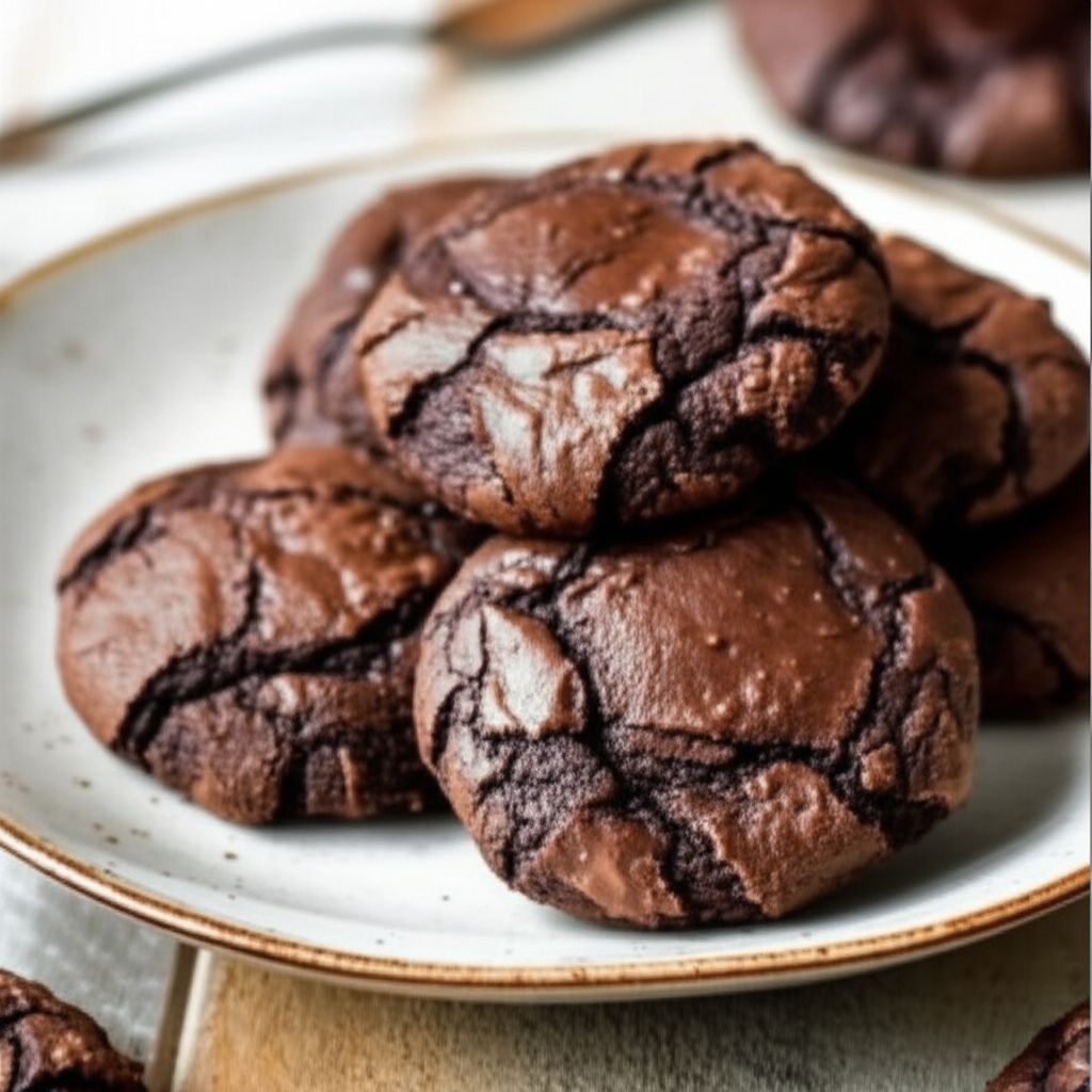 Vegan Chocolate Fudge Cookies