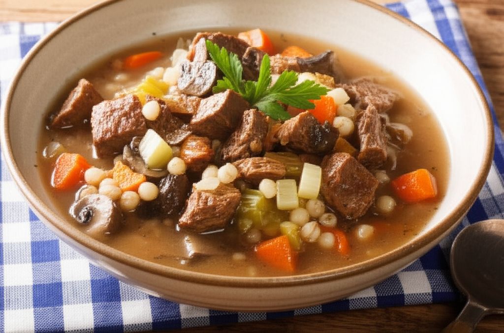 Beef Mushroom Barley Soup
