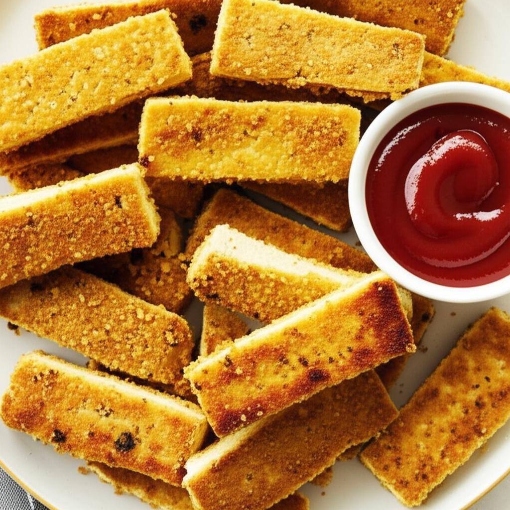 Breaded, Fried, Softly Spiced Tofu