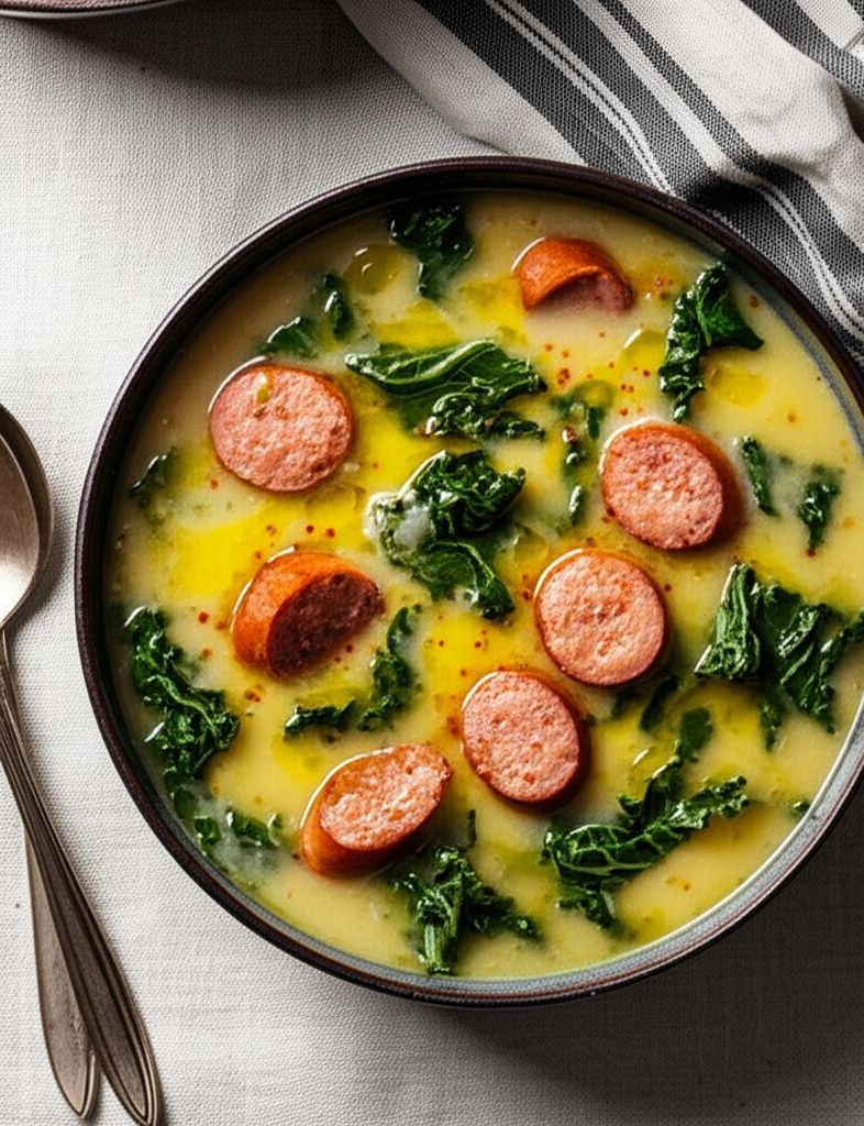 Caldo Verde (Portuguese Sausage Kale Soup)