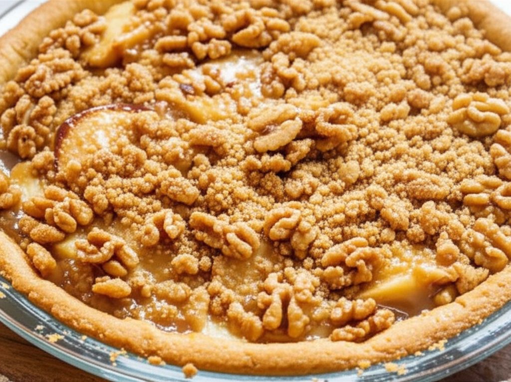 Caramel Apple Walnut Pie
