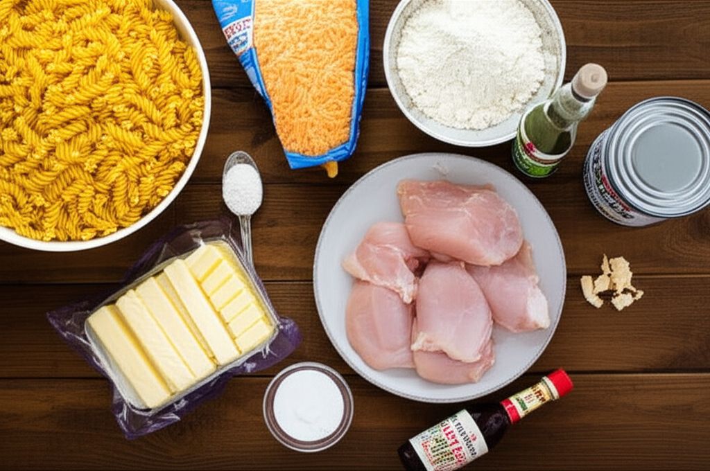 Cheddar Cheese Chicken Pasta Bake