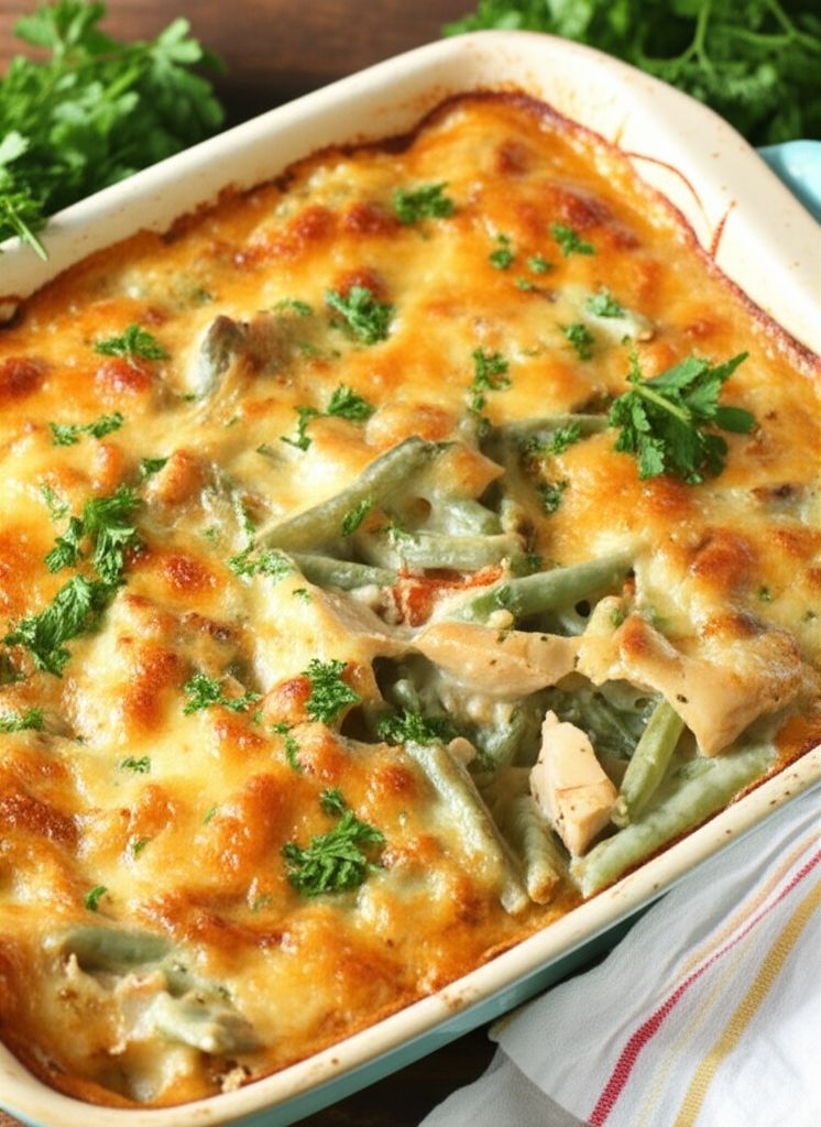 Chicken, Rice, and Green Bean Casserole