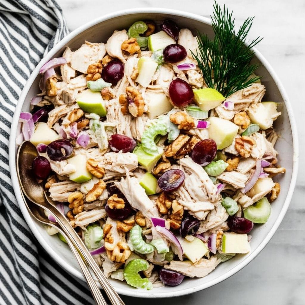 Chicken Salad with Apples, Grapes, and Walnuts