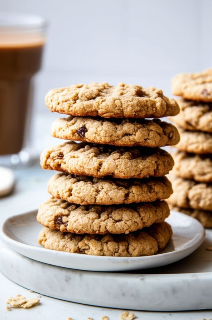 Ginger-Touched Oatmeal Peanut Butter Cookies