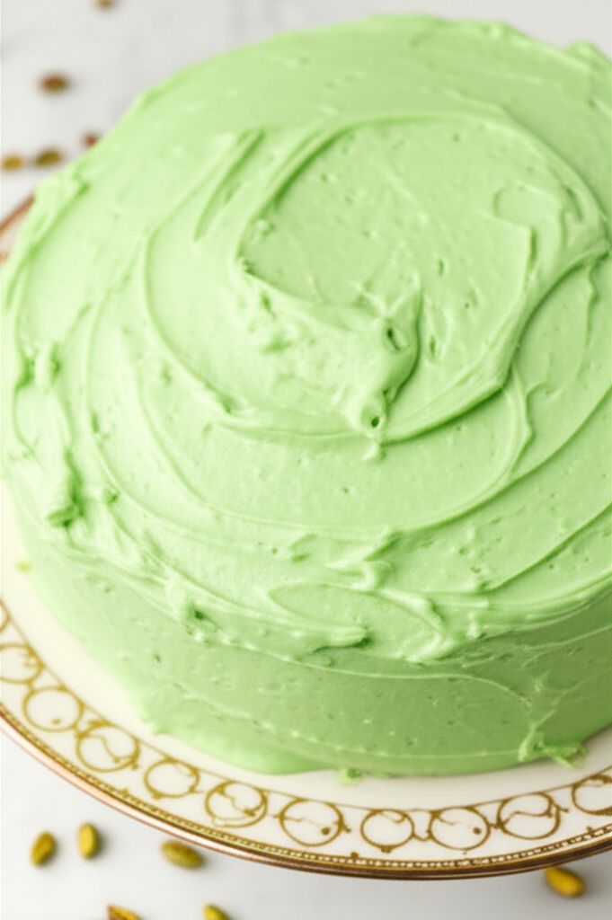 Pistachio Cake with Frosting