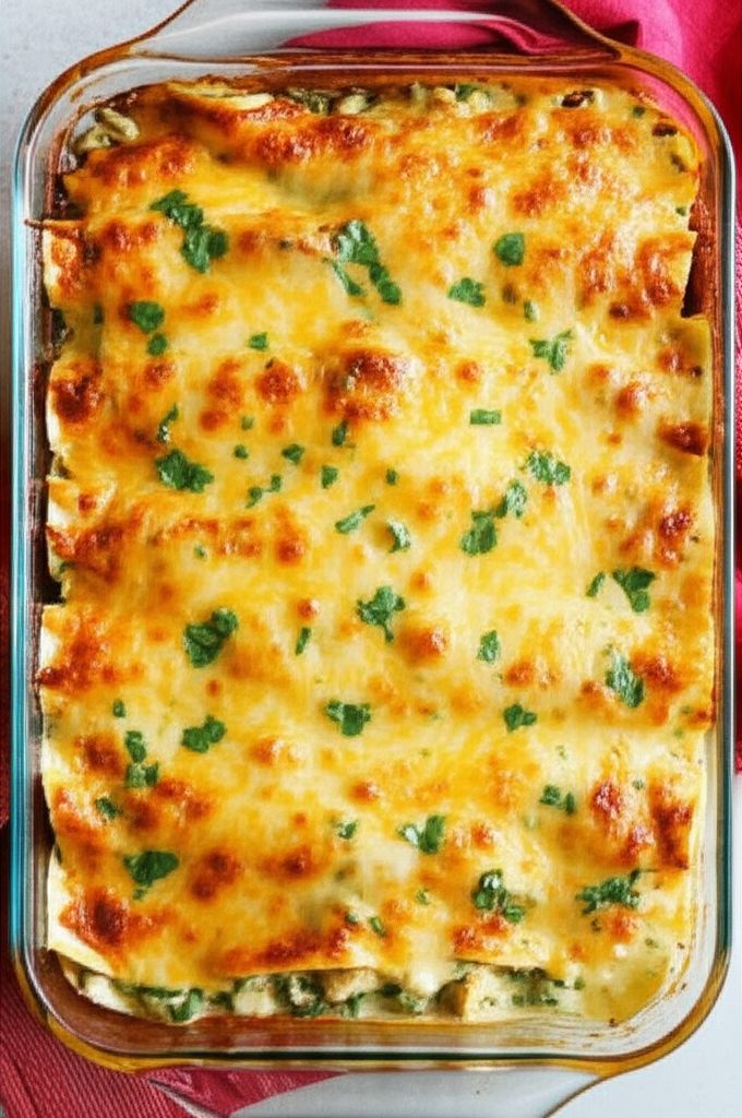 Poblano Chicken Enchilada Casserole