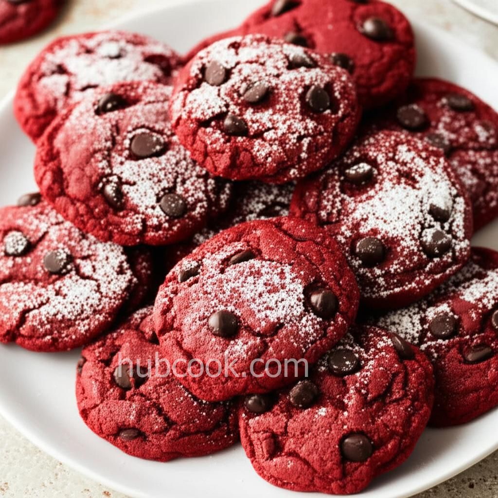 Red Velvet Cake Mix Cookies
