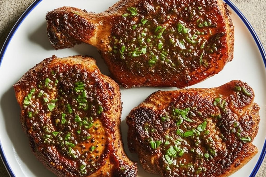 Rosemary and Garlic Simmered Pork Chops