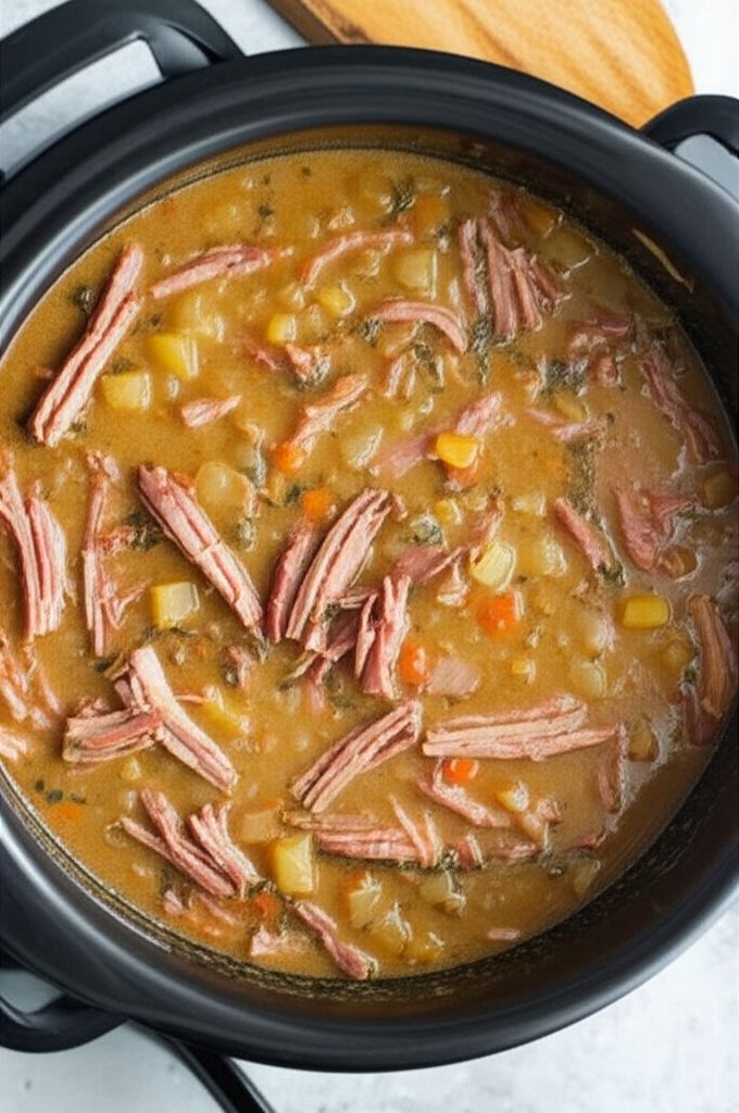 Slow Cooker Ham and Bean Soup