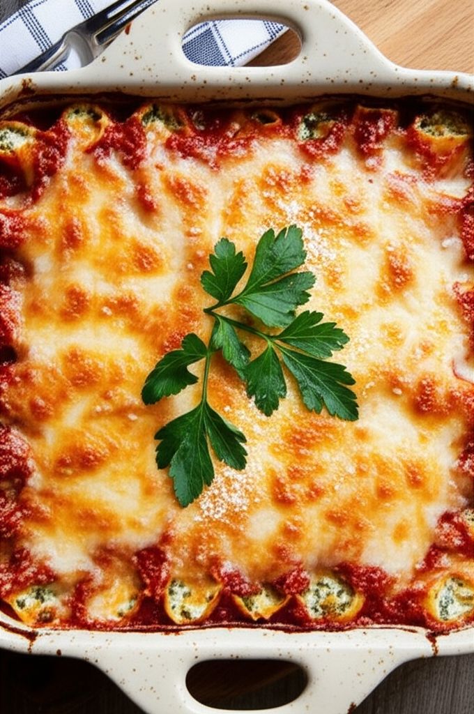Spinach Cheese Manicotti