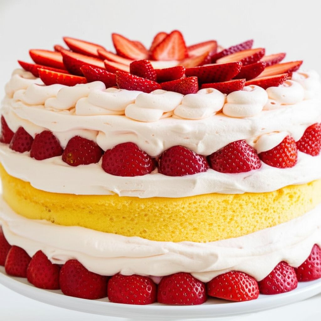 Strawberries and Cream Cake