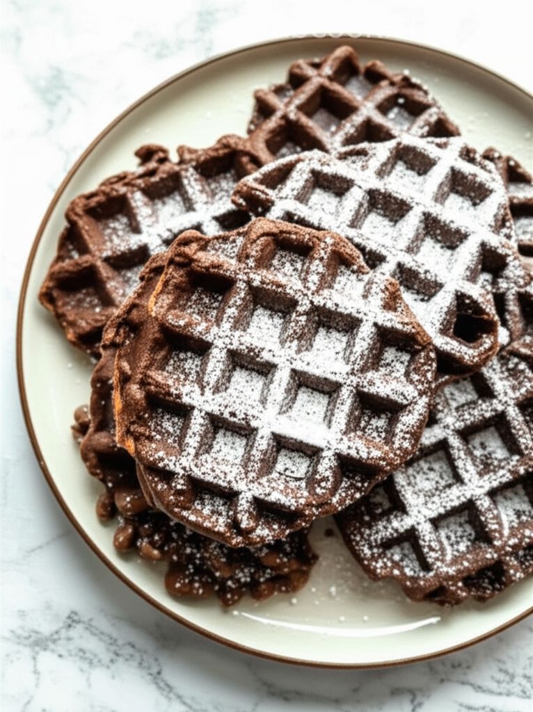 Waffle Iron Chocolate Cookies