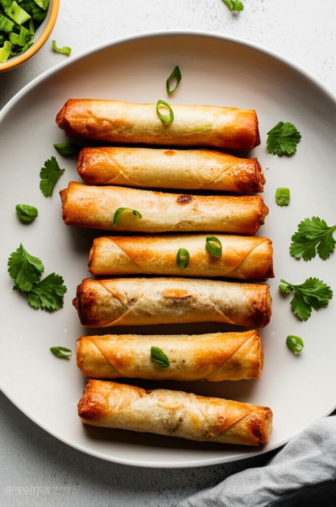 Baked Pork Spring Rolls