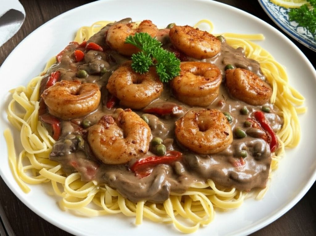 Blackened Shrimp Stroganoff