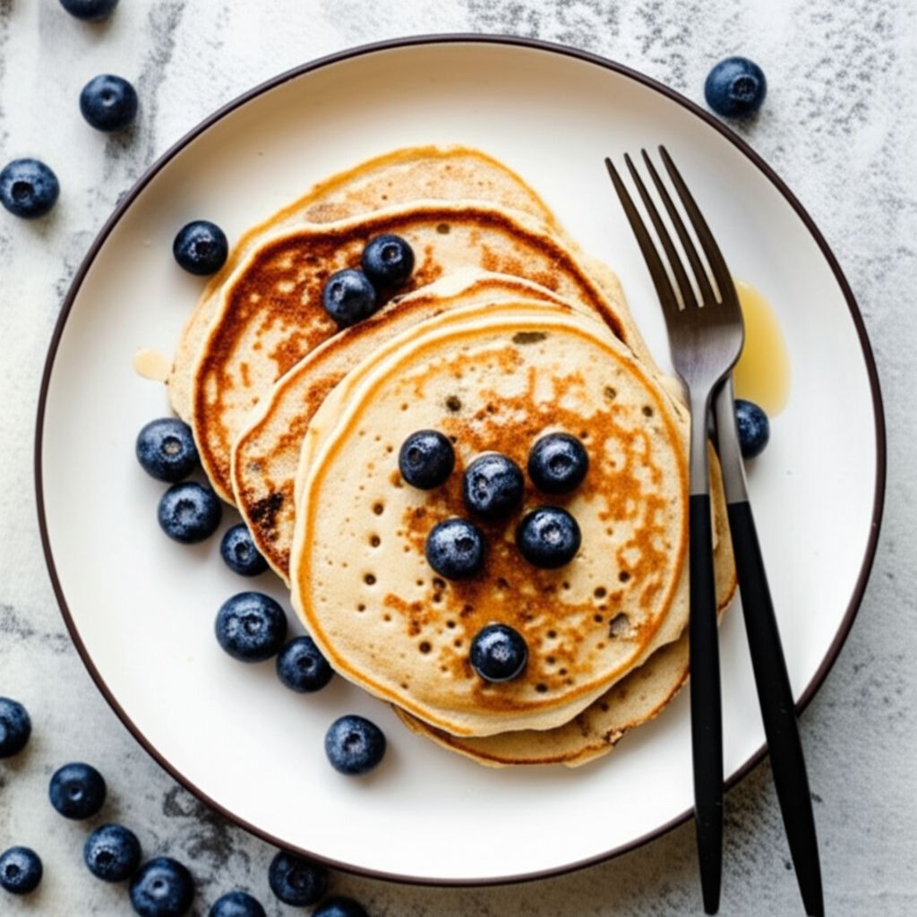 Blueberry Oatmeal Pancakes