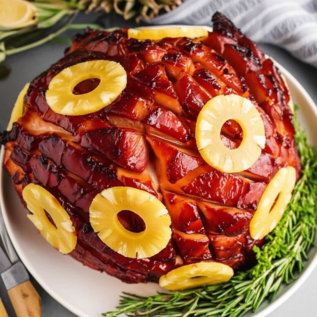Bourbon-Glazed Ham
