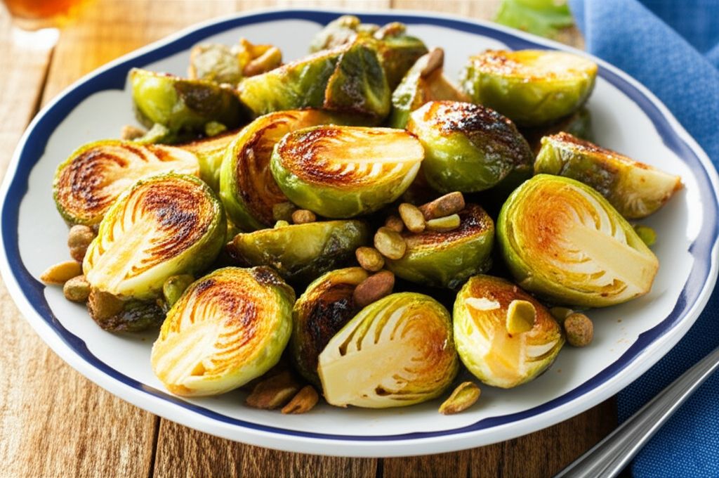 Caramelized Brussels Sprouts with Pistachios