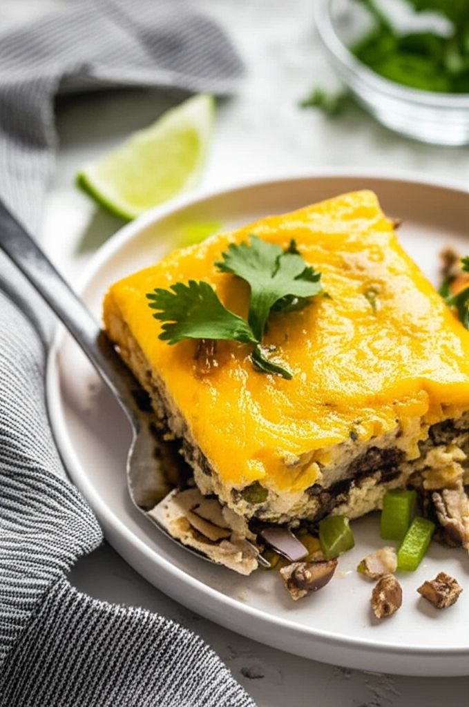 Cheesy Vegetarian Egg Bake