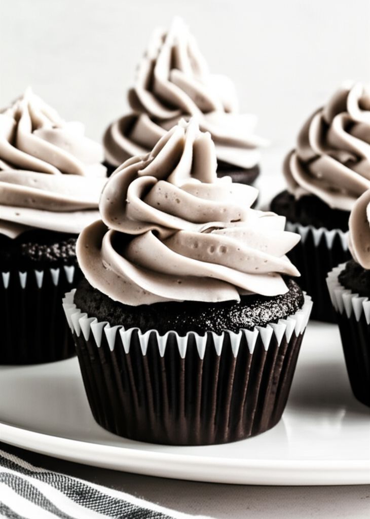 Chocolate Cupcakes with Cream Cheese-Oreo-Buttercream Frosting
