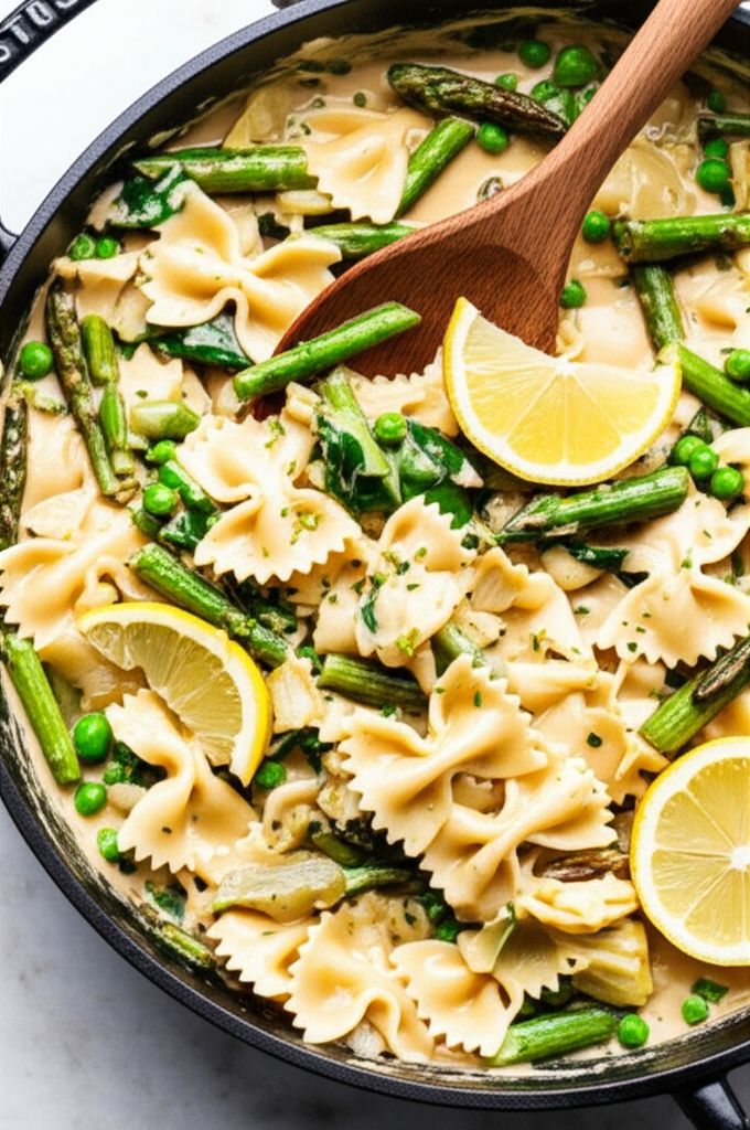 Creamy Lemon Vegetable Pasta