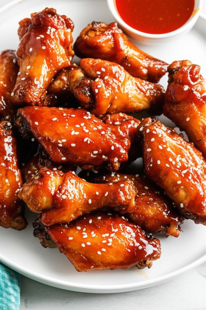 Crispy Honey Sriracha Chicken Wings