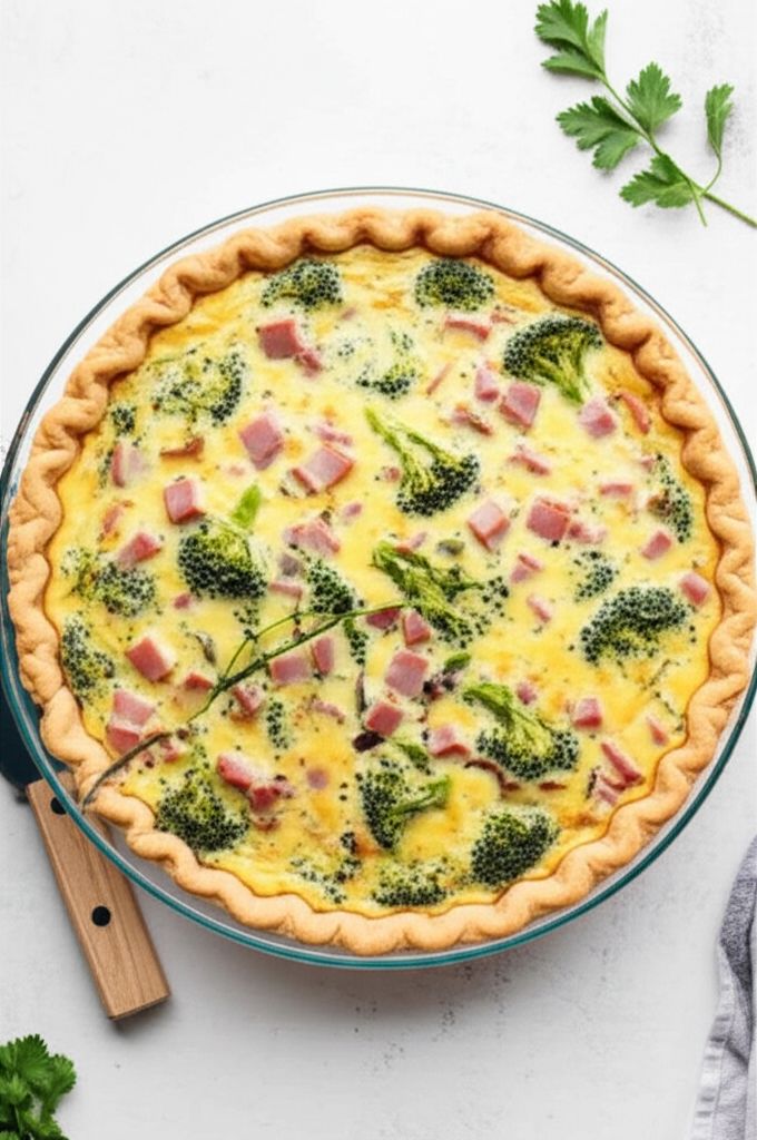 Easy Broccoli and Ham Quiche