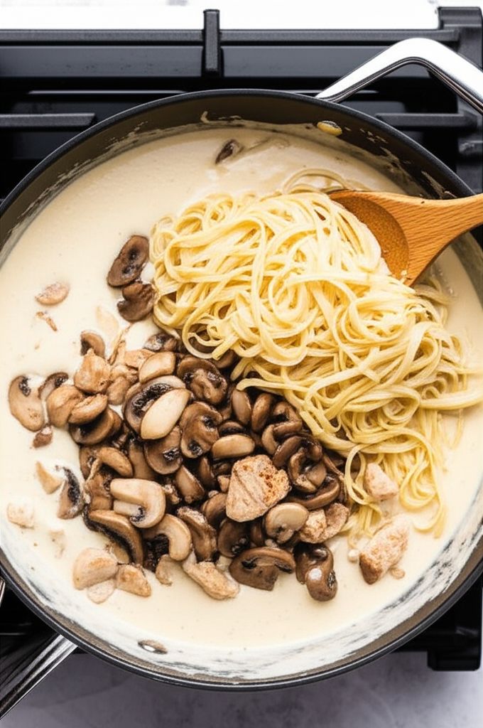 Homemade Chicken Fettuccine