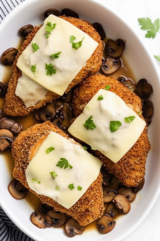 Muenster Chicken and Mushrooms