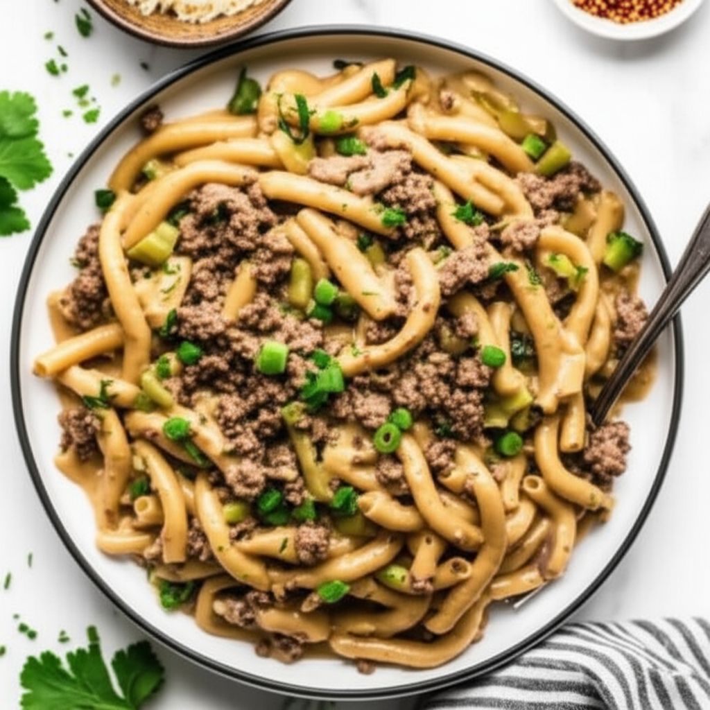 One-Pot Ground Beef Stroganoff