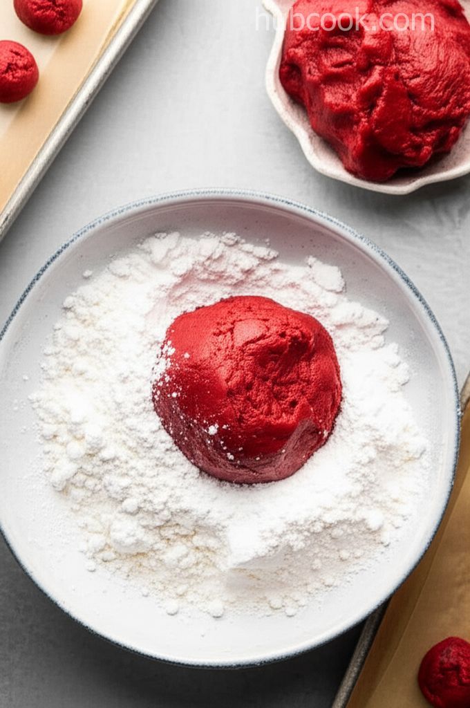 Red Velvet Crinkle Cookies