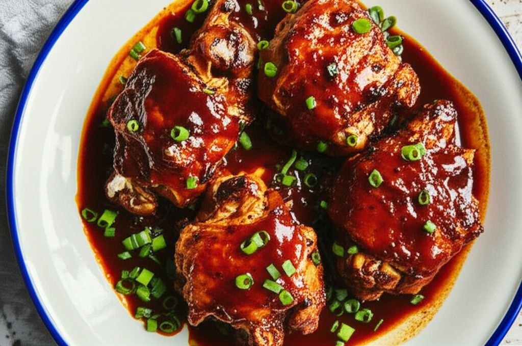 Slow Cooker BBQ Chicken Thighs