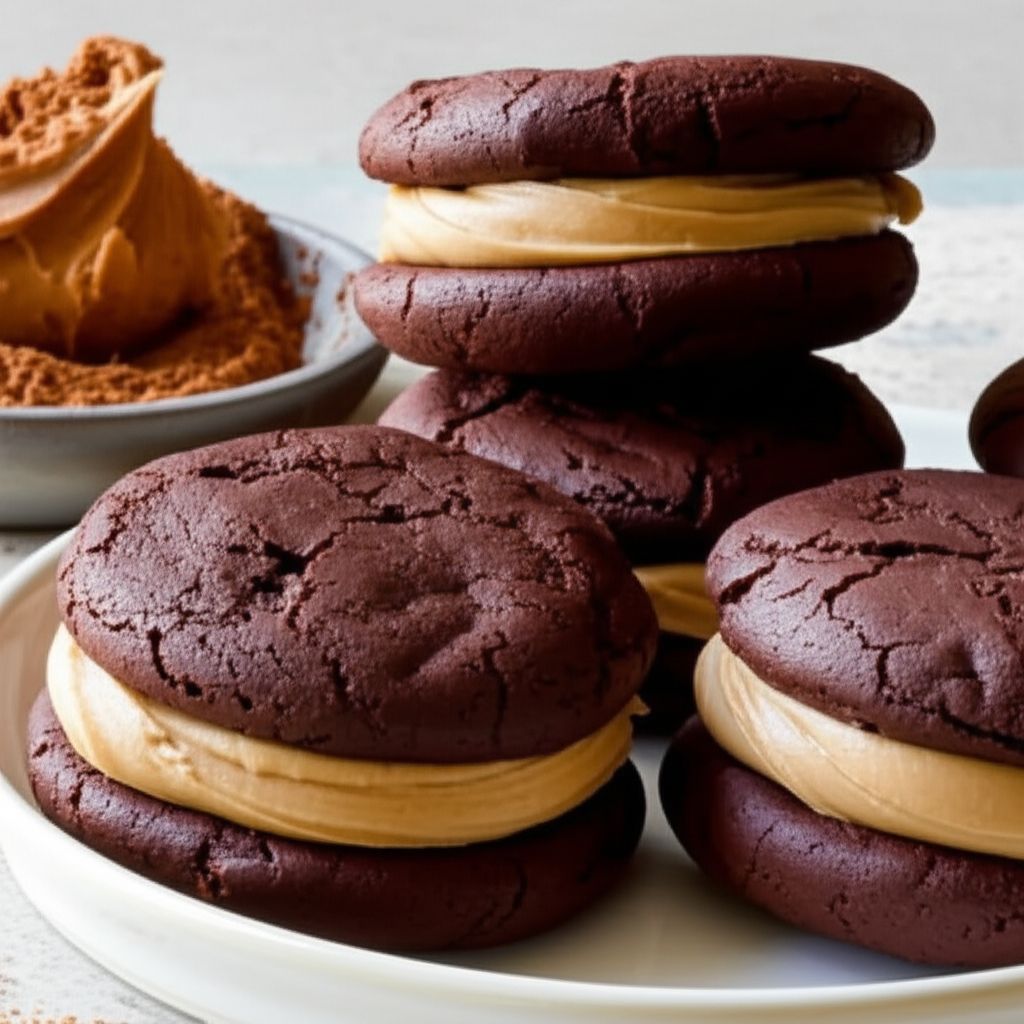 Stef's Whoopie Pies with Peanut Butter Frosting
