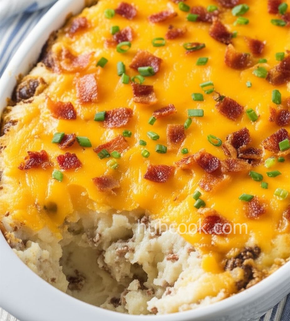 Twice-Baked Potato Casserole with Bacon