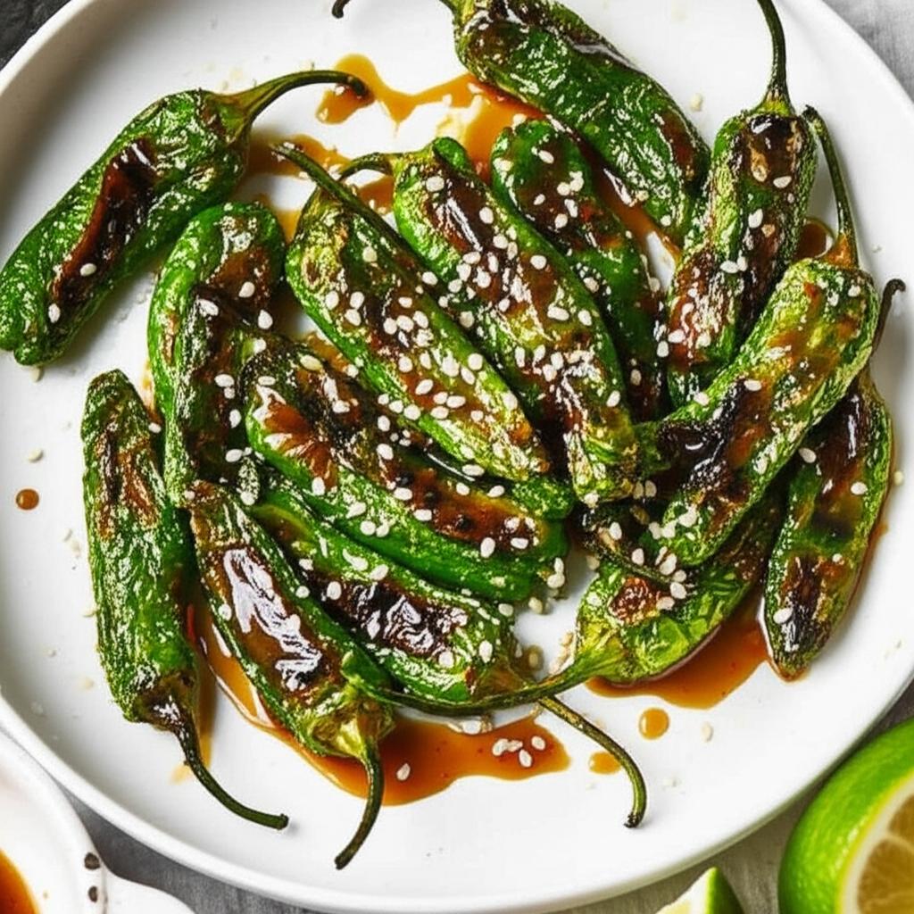 Air Fryer Soy-Ginger Shishito Peppers