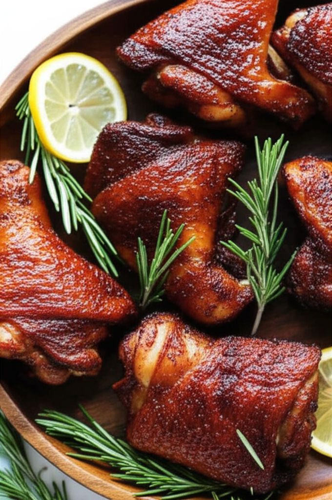 Brined and Smoked Chicken Thighs