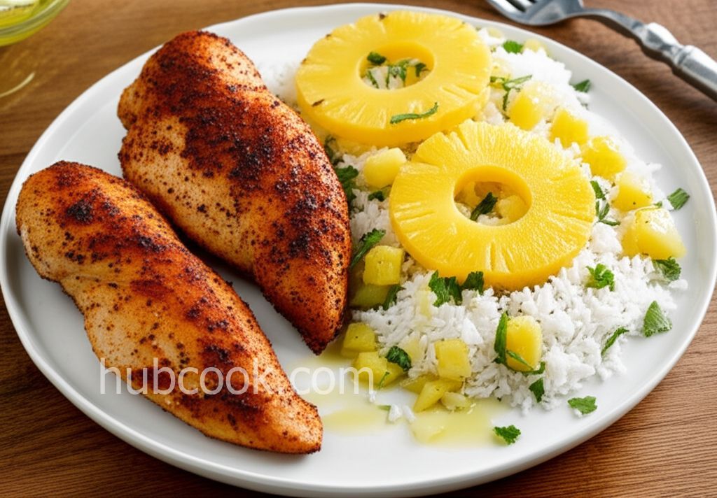 Chicken with Pineapple-Cilantro Rice