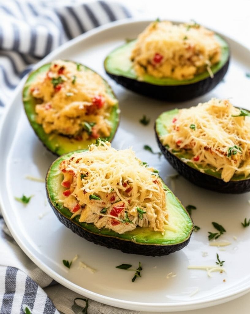 Chicken-Stuffed Baked Avocados