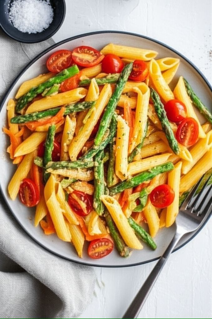Creamy Penne Pasta Primavera
