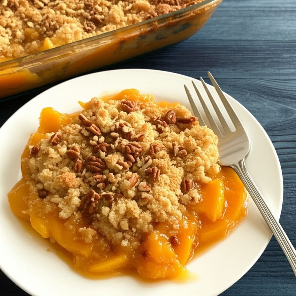 Easy Peach Cobbler with Canned Peaches