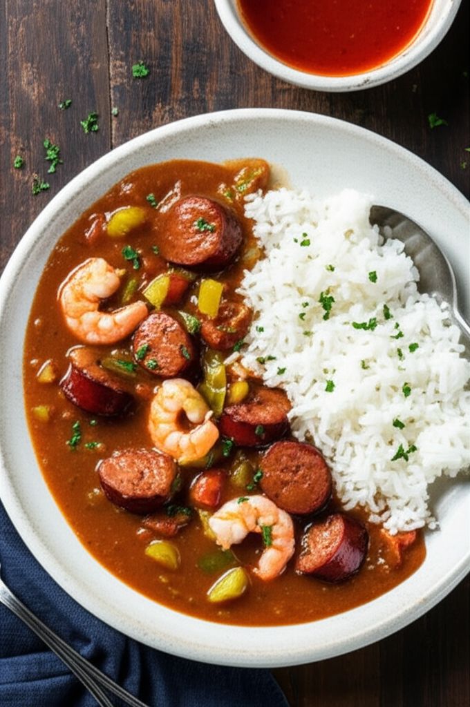 Easy Sausage and Shrimp Gumbo