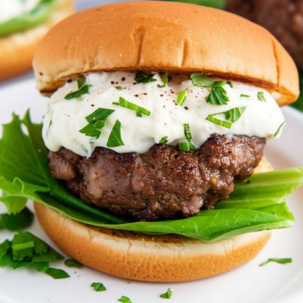Goat Cheese-Stuffed Lamb Burgers