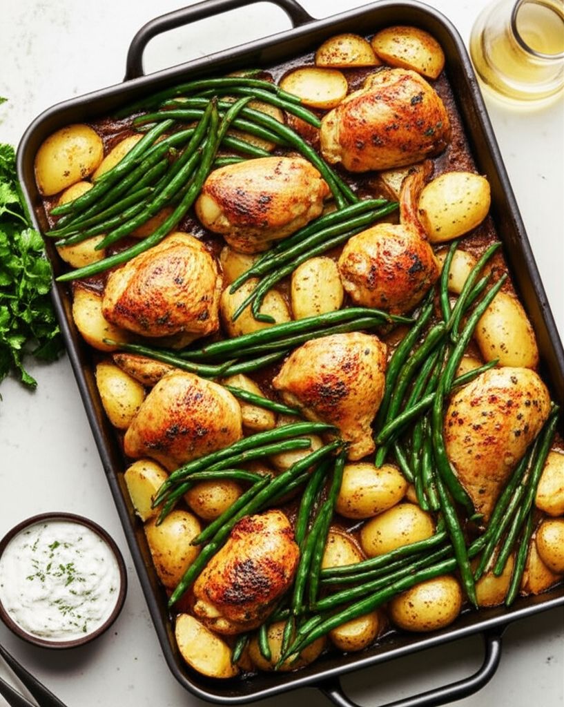 Greek Lemon Chicken and Potato Bake
